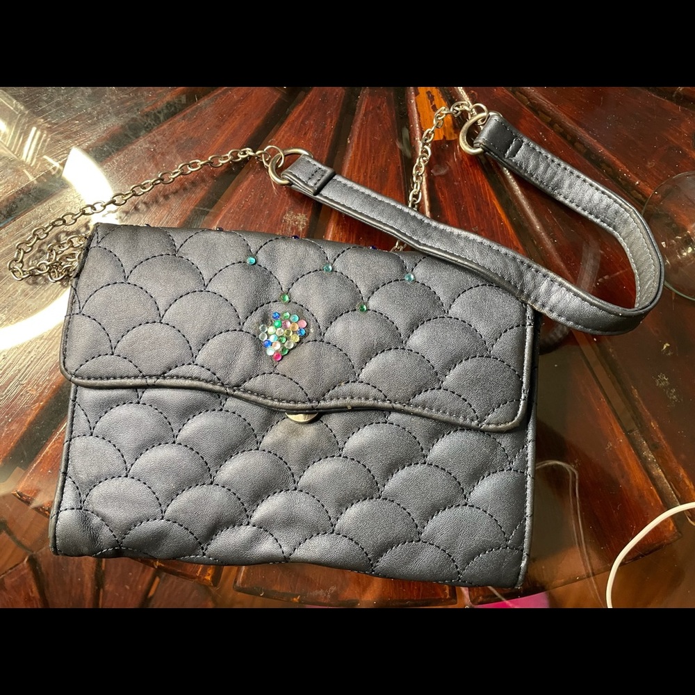 Navy blue handbag